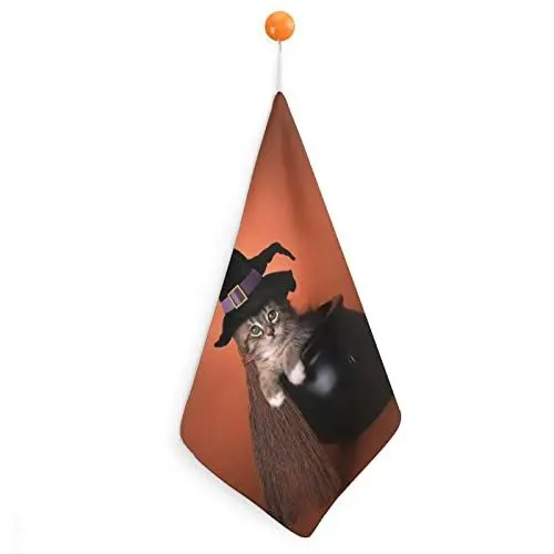 Produktbild: Handtuch Katze Halloween Handtücher Geschirrtuch Lanyard Design Für Badezimmer Küche Sport