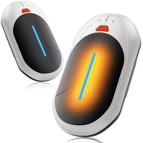 Produktbild: Handwärmer Elektrisch 2er Pack, 6000mAh Ultrathin Wiederaufladbar Handwärmer, Tragbarer Taschenwärmer, Geschenke für Weihnachten, Outdoor Sport, Camping, Wandern