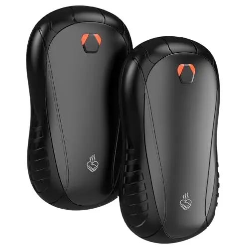 Produktbild: Handwärmer Elektrisch, FANDLISS Split 2er-Pack, 3 Heizmodi, Schnelleres Aufheizen Handwärmer Wiederverwendbar，Handwärmer USB powerbank für Outdoor im Winter für Golf, Camping,Wandern