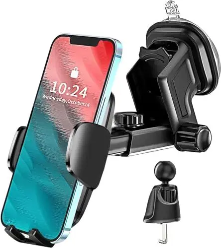 Produktbild: Handyhalterung Auto für Samsung Galaxy S24 S23 Plus Ultra A55 A56 A36 A25 A54 A53 A52 A15 5G,Xiaomi 12 13 14 Mi,KFZ Handyhalterung auf Armaturenbrett/Windschutzscheibe/Lüftung & Saugnapf,Handyhalter
