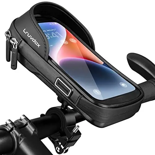 Produktbild: Handyhalterung fahrrad motorrad wasserdicht, fahrradtasche lenker handyhalter lenkertasche fahrradlenker fahrradhalterung e-bike rennrad zubehör für 5,5 - 7 Zoll smartphone