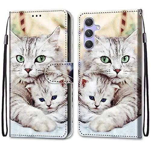 Produktbild: Handyhülle Kompatibel with Samsung Galaxy A24 4G, Flip Wallet PU Lederhülle Klapphülle Magnetische (Standfunktion) (Kartenfächern) Schutzhülle für Galaxy A24 4G