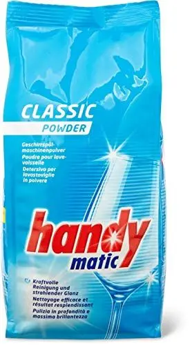 Produktbild: HandyMatic Classic Spülmaschinenpulver Geschirrpulver Phosphat-FREI, Spülmaschinen Pulver für 330 Wäschen, 6x 1,5 kg, Geschirrreiniger Spülpulver, Geschirrreinigerpulver
