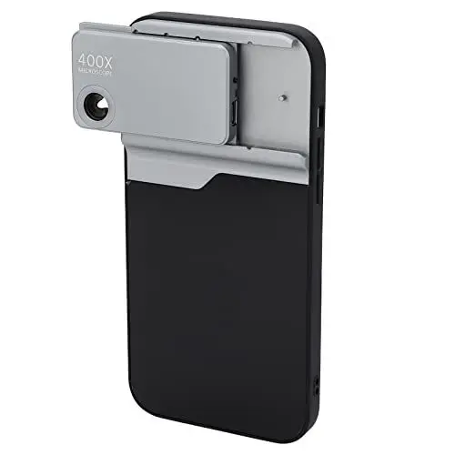 Produktbild: Handy-Mikroskop, 400X Handy-Mini-Taschenmikroskop mit Licht für iPhone 14 Pro Max, All-Inclusive-Design, Handy-Mikrokamera, Tragbares Mikroskop, Microworld für Kinder Erwachsene