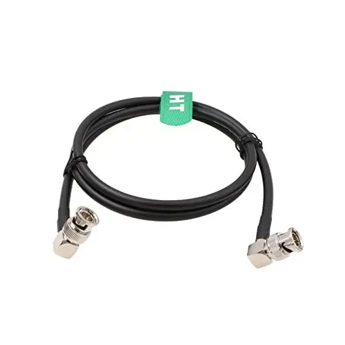 Produktbild: HangTon 12G 4K Raw SDI Koaxial Videokabel BNC zu BNC Canare LV-61S 75 ohm für Kamera Monitor Flexibel Geschirmt 80cm Schwarz Rechtswinkel