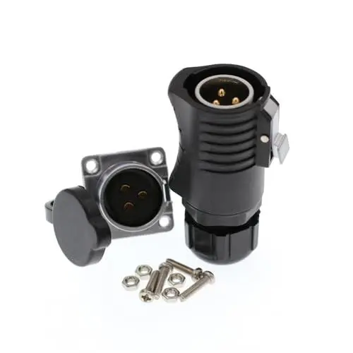 Produktbild: HangTon LP20 3-poliger wasserdichter Stecker, Schnelltrennung, Hochspannung, 30 A, Stromschott-Stecker, Stecker-Buchse