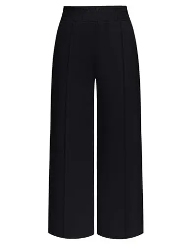 Produktbild: Hanna Nikole Damen Jogginghose Baumwolle Freizeithose Sporthose Geradem Bein Casual Hose Mit Taschen Schwarz