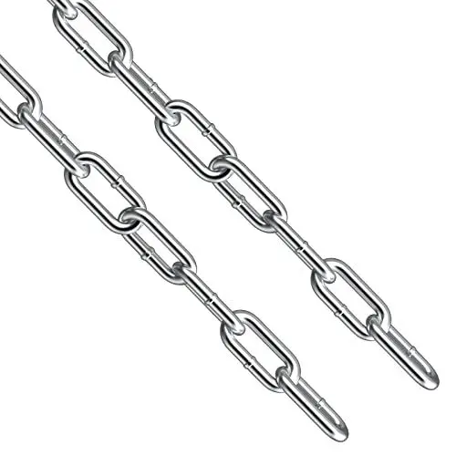 Produktbild: hannger Edelstahlkette Meterware, 0,6m 6mm Sicherungskette in Vielen Längen und Stärken bis 599Kg belastbar für Hundekette, Kette Hängesessel, Absperrketten, Kette Zum Aufhängen, Lampenkette