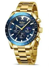 Produktbild: HANPOSH Herren Uhr Chronograph Uhren Herren Chronograph Edelstahl Wasserdicht Analog Quarz Armbanduhr mit Datum Leuchtende Business Casual Uhr fur Männer