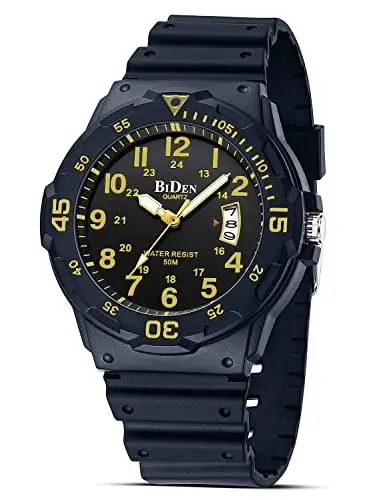 Produktbild: HANPOSH Herren Uhr Uhren Herren Analog Quarzuhr 30M wasserdichte Armbanduhren mit Datum Casual Designer Uhr für Männer Silikon Armband