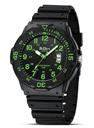 Produktbild: HANPOSH Herren Uhr Uhren Herren Analog Quarzuhr 30M wasserdichte Armbanduhren mit Datum Casual Designer Uhr für Männer Silikon Armband
