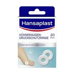 Produktbild: Hansaplast Hühneraugenringe (20 Stück), Hühneraugen Pflaster für sofortige Schmerzlinderung, hautfreundliches Fußpflaster schützt vor Druck durch Schuhe