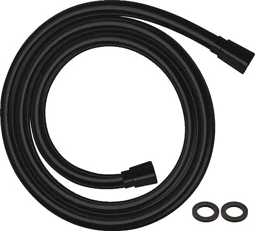 Produktbild: hansgrohe Isiflex - universal Duschschlauch 1,60 m, mit Verdrehschutz, flexibler Brauseschlauch mit Knickschutz, inkl. Dichtungsringe, Mattschwarz, 28276670