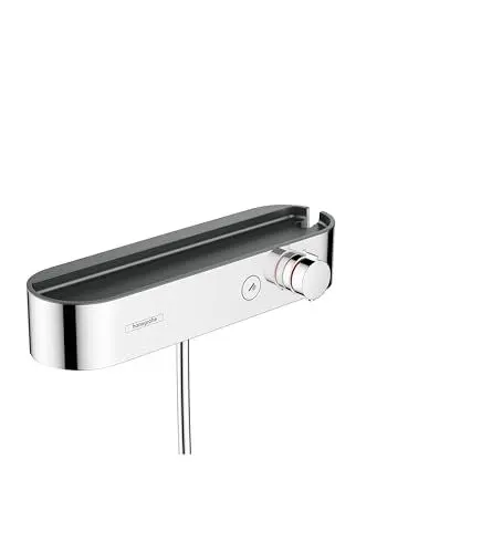 Produktbild: hansgrohe Brausethermostat ShowerTablet Select, Thermostatarmatur Aufputz, Cool Contact Duscharmatur für 1 Funktion, Chrom