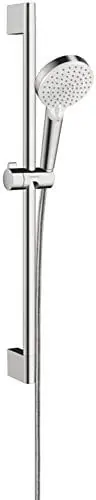 Produktbild: hansgrohe Crometta Duschset, 0,65 m, 2 Strahlarten, wassersparend, Weiß/Chrom