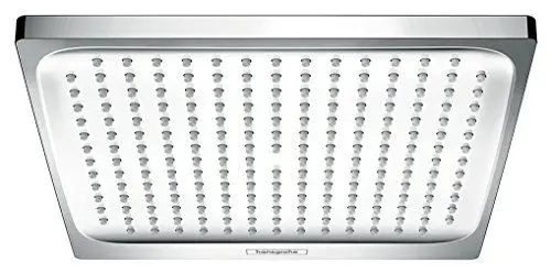 Produktbild: hansgrohe Crometta E - wassersparende Kopfbrause (EcoSmart), Duschbrause (240 x 240 mm), Regendusche mit 1 Strahlart für Wand- oder Deckenmontage, Brausekopf mit Antikalk-Funktion, Chrom, 26727000