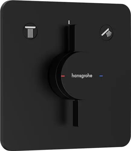 Produktbild: hansgrohe DuoTurn Q - Duscharmatur Unterputz für 2 Verbraucher, Mischbatterie Dusche, Einhebelmischer für iBox universal 2, Mattschwarz