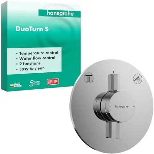 Produktbild: hansgrohe DuoTurn S - Duscharmatur Unterputz für 2 Verbraucher, Mischbatterie Dusche rund, Einhebelmischer für iBox universal 2, Chrom