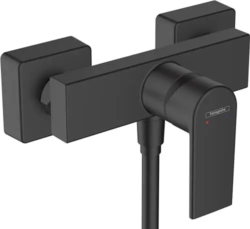 Produktbild: hansgrohe Duscharmatur Vernis Shape, Aufputz Brausebatterie für 1 Funktion, Mattschwarz, Aufputz-Installation