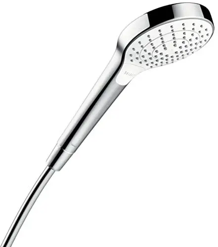Produktbild: hansgrohe Duschkopf Croma Select S, Duschbrause wassersparend, 3 Strahlarten, Antikalk-Funktion, Weiß/Chrom, 1.00