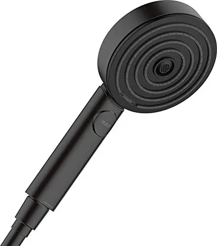 Produktbild: hansgrohe Duschkopf Pulsify Select S, Duschbrause 3 Strahlarten Relaxation, Antikalk-Funktion, Mattschwarz, Kunststoff