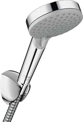 Produktbild: hansgrohe Duschset Vernis Blend, Duschkopf mit Schlauch und Halterung, Handbrause mit 2 Strahlarten, Chrom