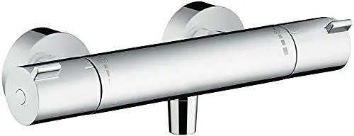 Produktbild: hansgrohe Ecostat 1001 CL - Duschthermostat Aufputz, Duscharmatur mit Sicherheitssperre (SafetyStop) bei 40° C, Thermostat-Armatur für die Dusche, Mischbatterie für 1 Verbraucher, Chrom, 13211000