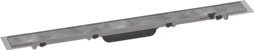 Produktbild: hansgrohe Fertigset Duschrinne RainDrain Rock, befliesbare Abflussrinne 700mm, Bodenablauf Dusche kürzbar