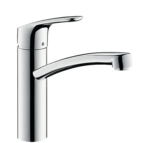 Produktbild: hansgrohe Focus M41 - Küchenarmatur, 1 Stahlart, Wasserhahn Küche mit Auslaufhöhe 160 mm, Mischbatterie Küche 360° schwenkbar, Chrom, 31806000