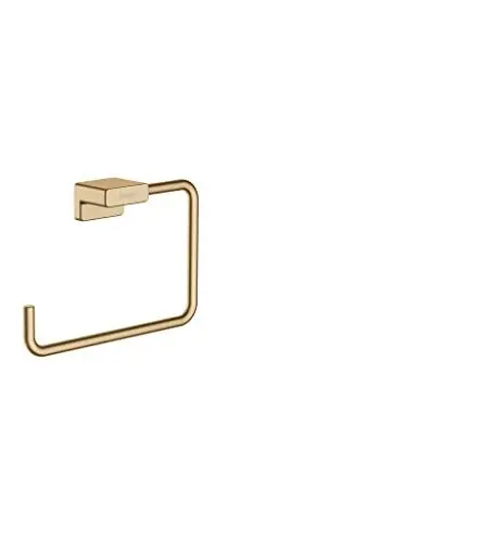 Produktbild: hansgrohe AddStoris - Handtuchring, Handtuchhalter für Wandmontage, verdeckte Befestigung, Badezimmer Zubehör, Brushed Bronze, 41754140