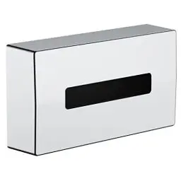 Produktbild: hansgrohe AddStoris - Kosmetiktuchbox, Kosemtiktuchspender für Wandmontage, verdeckte Befestigung, Badezimmer Zubehör, Chrom, 41774000