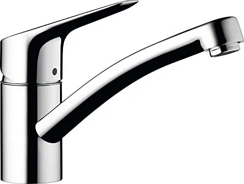Produktbild: hansgrohe Küchenarmatur MySport, Wasserhahn Küche mit Auslauf Höhe 120 mm, wassersparend, 360° drehbar, 1 Strahlart, Chrom, Verchromt