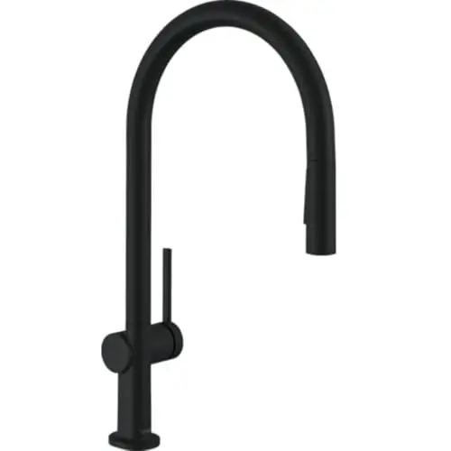 Produktbild: hansgrohe Küchenarmatur Talis M54 (Wasserhahn Küche mit Schlauchbox, 360° schwenkbar, ausziehbare Brause mit 2 Strahlarten, hoher Komfort-Auslauf 210mm, Standardanschlüsse) Schwarz