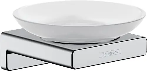 Produktbild: hansgrohe AddStoris - Seifenschale, Seifenablage für Wandmontage, verdeckte Befestigung, Badezimmer Zubehör, Chrom, 41746000