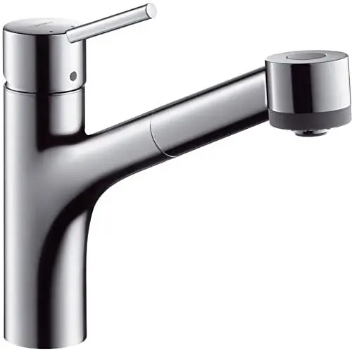 Produktbild: hansgrohe Talis M54 - Küchenarmatur mit Brause ausziehbar, 2 Strahlarten, Wasserhahn Küche mit Auslaufhöhe 170 mm, Mischbatterie Küche 150° schwenkbar, Chrom, 32841000