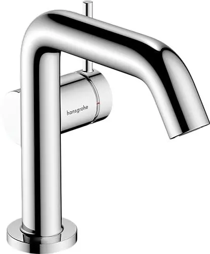 Produktbild: hansgrohe Tecturis S Fine - Waschtischarmatur mit Push-Open Ablauf, energiesparend (CoolStart), Wasserhahn Bad mit Auslauf Höhe 110mm, Mischbatterie Waschbecken wassersparend (EcoSmart+), Chrom