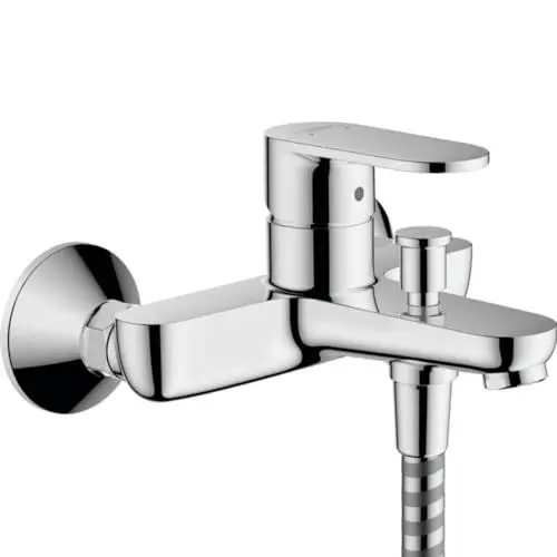 Produktbild: hansgrohe Vernis Blend - Badewannenarmatur Aufputz für 2 Verbraucher, Mischbatterie Badewanne mit Auslauf Länge 17,1 cm, Einhebelmischer Wanne, Chrom, 71440000