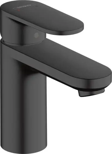 Produktbild: hansgrohe Vernis Blend - Waschtischarmatur ohne Ablauf, Wasserhahn Bad mit Auslauf Höhe 100 mm, Mischbatterie Waschbecken wassersparend (EcoSmart), Mattschwarz