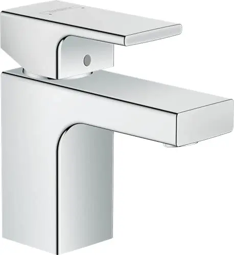 Produktbild: hansgrohe Vernis Shape - Waschtischarmatur ohne Ablauf, Wasserhahn Bad mit Auslauf Höhe 71 mm, Mischbatterie Waschbecken wassersparend (EcoSmart), Chrom, 71567000