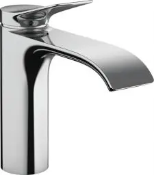 Produktbild: hansgrohe Vivenis - Waschtischarmatur ohne Ablauf, Wasserhahn Bad mit Auslauf Höhe 110 mm, Mischbatterie Waschbecken wassersparend (EcoSmart), Chrom, 75022000