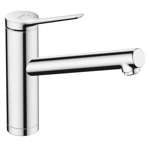 Produktbild: hansgrohe Vorfenster Küchenarmatur Zesis M33, Wasserhahn Küche mit Auslauf Höhe 160 mm, 150° drehbar, 1 Strahlart, Chrom