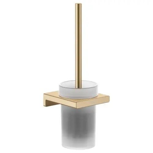 Produktbild: hansgrohe AddStoris - Toilettenbürste mit Halter, Toilettenbüstenhalter für Wandmontage, WC-Bürste mit Halter, verdeckte Befestigung, Badezimmer Zubehör, Brushed Bronze, 41752140