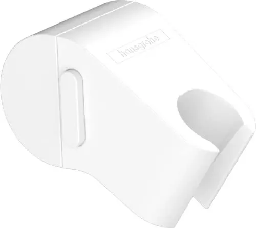 Produktbild: hansgrohe WallStoris - Push-Duschkopfhalterung, Duschbrausehalterung höhenverstellbar, Badezimmer Zubehör, Dusche Zubehör, Mattweiß, 27917700