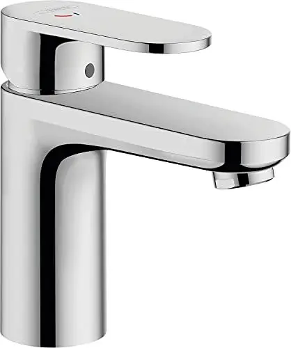 Produktbild: hansgrohe Vernis Blend - Waschtischarmatur mit Zugstangen-Ablauf, energiesparend (CoolStart), Wasserhahn Bad mit Auslaufhöhe 88 mm, Mischbatterie Waschbecken wassersparend (EcoSmart), Chrom, 71585000