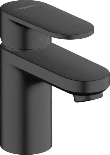 Produktbild: hansgrohe Waschtischarmatur Vernis Blend, Wasserhahn Bad mit Auslauf Höhe 70 mm, mit Zugstange, Badarmatur wassersparend, Mattschwarz