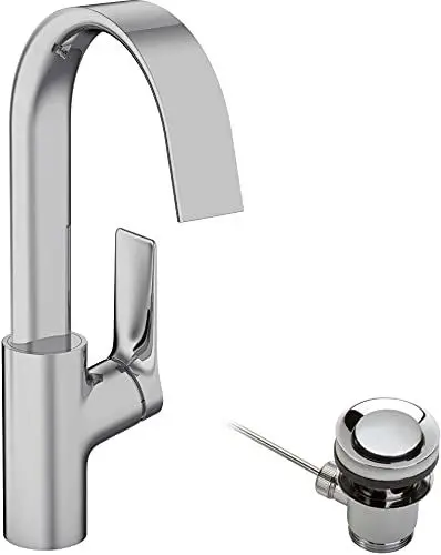 Produktbild: hansgrohe Waschtischarmatur Vivenis, Wasserhahn Bad mit Auslauf Höhe 210 mm, mit Zugstange, Badarmatur wassersparend, 120° drehbar, Chrom