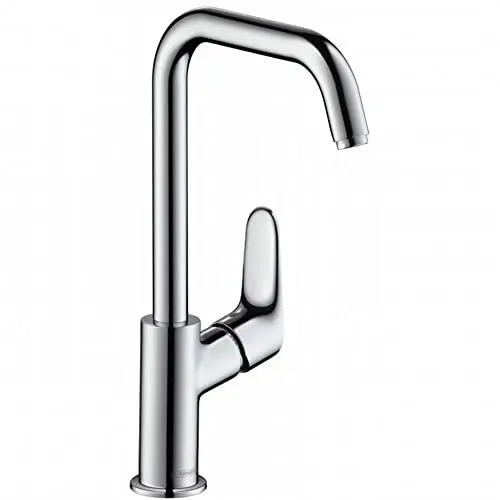 Produktbild: hansgrohe Wasserhahn Focus (Armatur mit Auslauf Höhe 240mm, Zugstangen-Ablaufgarnitur und Schwenkauslauf) Chrom