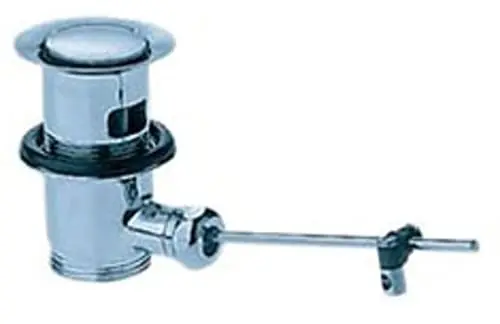 Produktbild: hansgrohe Ablaufgarnitur mit Zugstange für Waschtisch- und Bidetmischer, Verschluss für Standard-Waschbecken und Bidets mit Überlauf, Ablaufstopfen aus Messing, Chrom, 94139000
