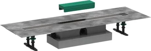 Produktbild: hansgrohe uBox universal Komplettset (Installationsset + Grundkörper) 800mm für flache Installation von hansgrohe Duschrinnen Fertigsets (RainDrain Rock und RainDrain Match), Bodenablauf Dusche