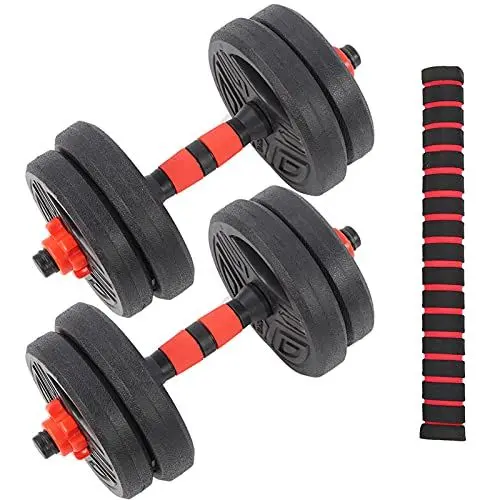 Produktbild: Hanteln Set 10kg, Hantelset Verstellbar, Dumbbells Kurzhanteln Gewichte, Rundheit Hantel mit 40cm Verbindungsstange